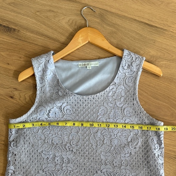 Cleo Delicate Lace Tank Top - Light Blue - Picture 6 of 6